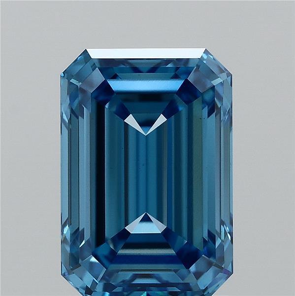 2.14 Ct. Fancy Vivid Blue Emerald Lab Grown Diamond