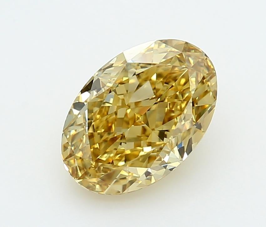 3.03 Ct. Fancy Intense  Yellow Oval Lab Grown Diamond