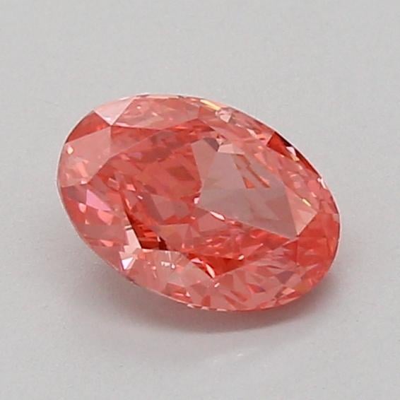 0.90 Ct. Fancy Vivid Pink Oval Lab Grown Diamond
