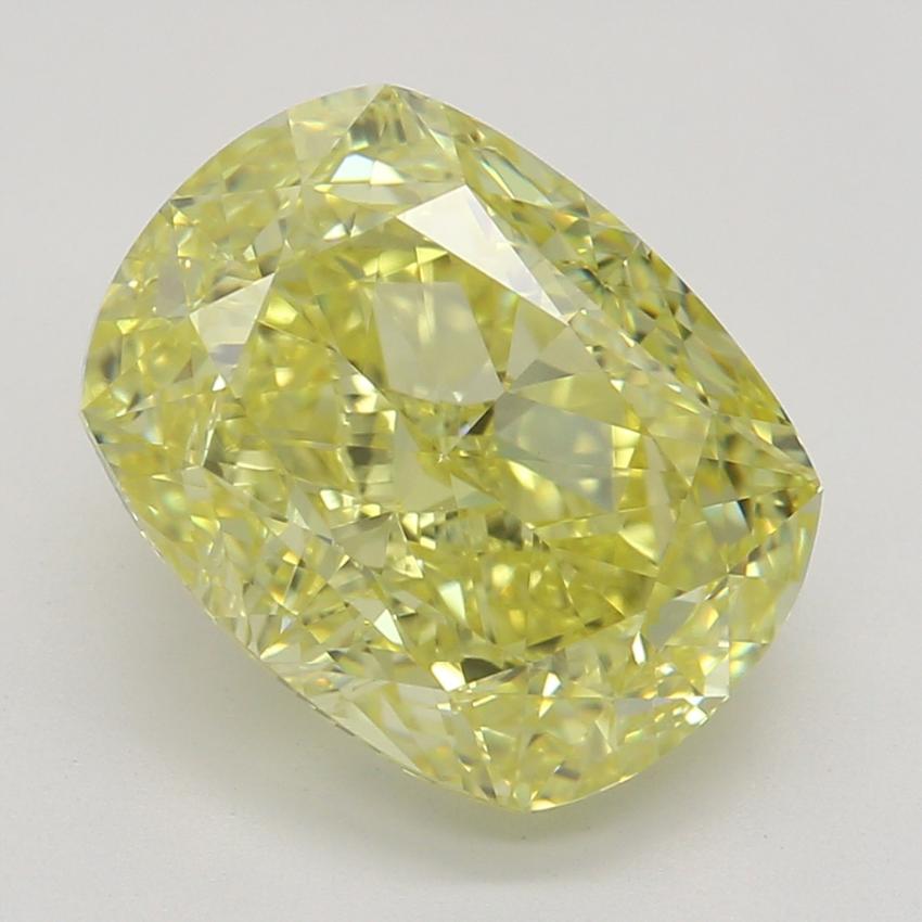 2.58 Ct. Fancy Intense Yellow Cushion Diamond
