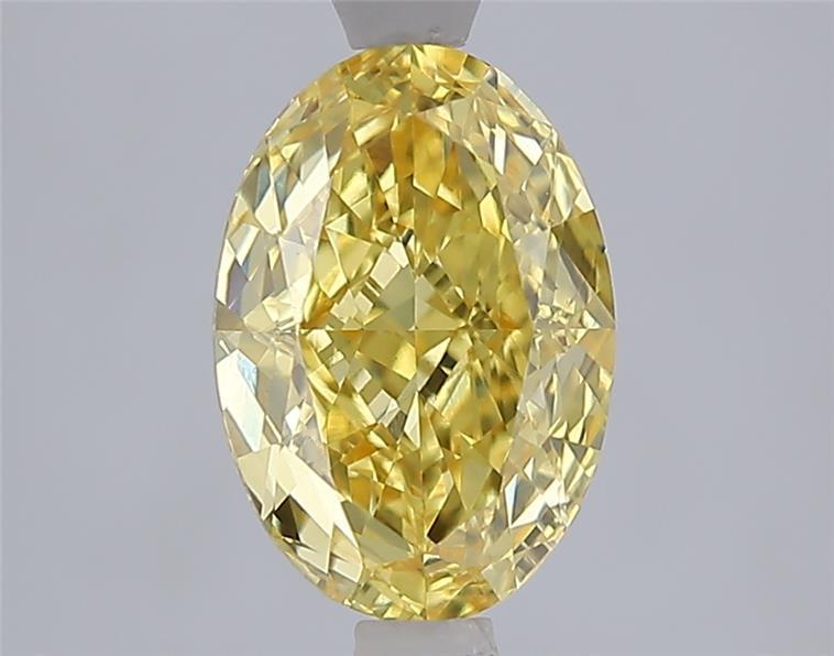 2.07 Ct. Fancy Vivid Yellow Yellow Oval Lab Grown Diamond