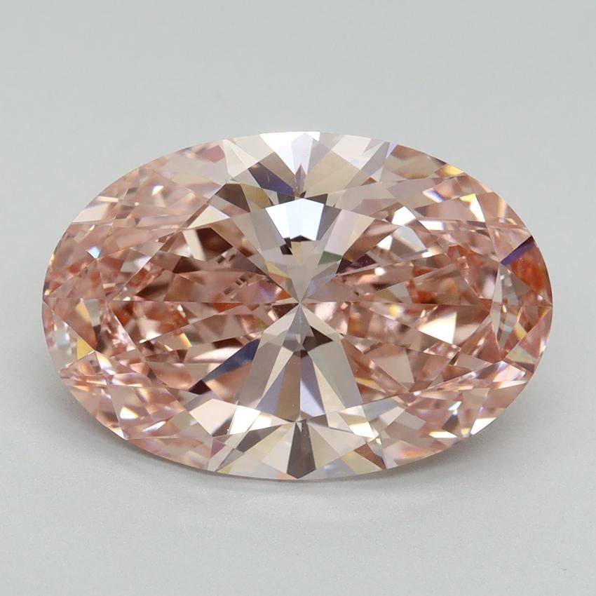 6.06 Ct. Fancy Vivid Pink Oval Lab Grown Diamond