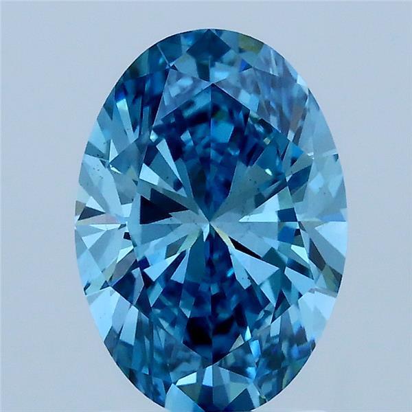 2.0 Ct. Fancy Vivid Blue Oval Lab Grown Diamond