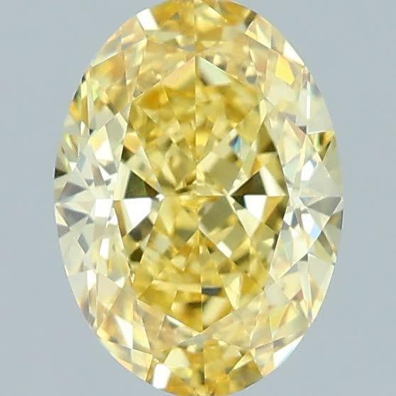 1.05 Ct. Fancy Intense Yellow Oval Lab Grown Diamond