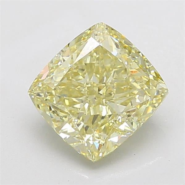 3.65 Ct. Fancy Yellow Cushion Lab Grown Diamond