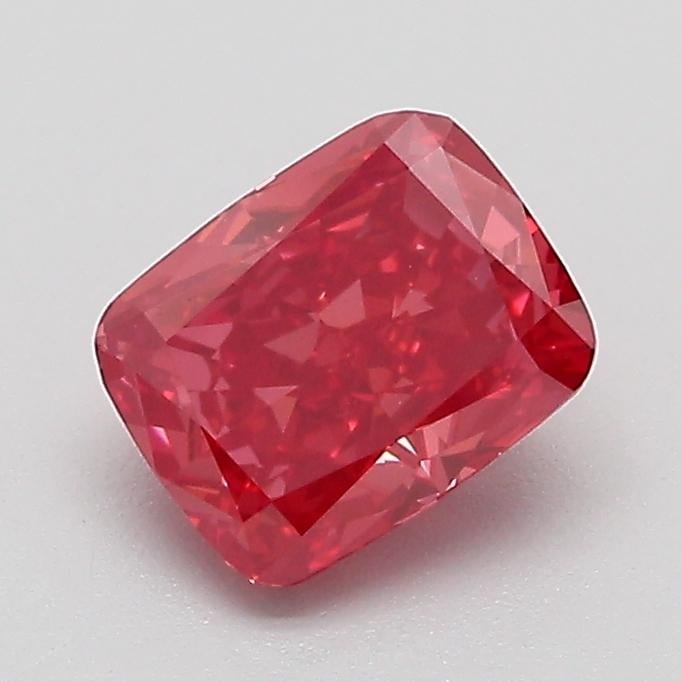 1.04 Ct. Fancy Vivid Red Cushion Lab Grown Diamond