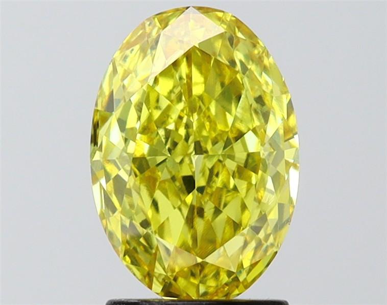 2.02 Ct. Fancy Vivid Yellow Oval Lab Grown Diamond
