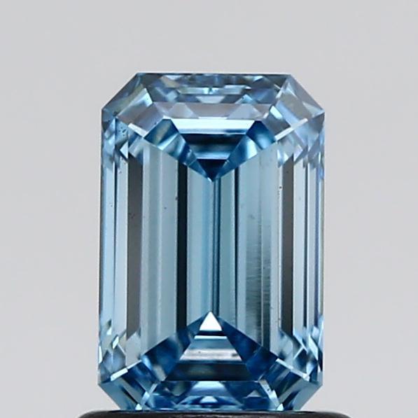 0.96 Ct. Fancy Vivid Blue Emerald Lab Grown Diamond