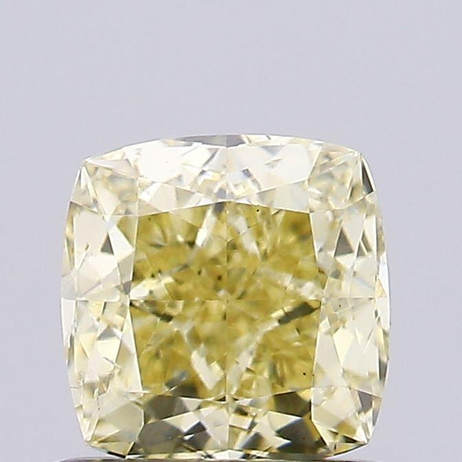 0.94 Ct. Fancy Intense Yellow Cushion Lab Grown Diamond