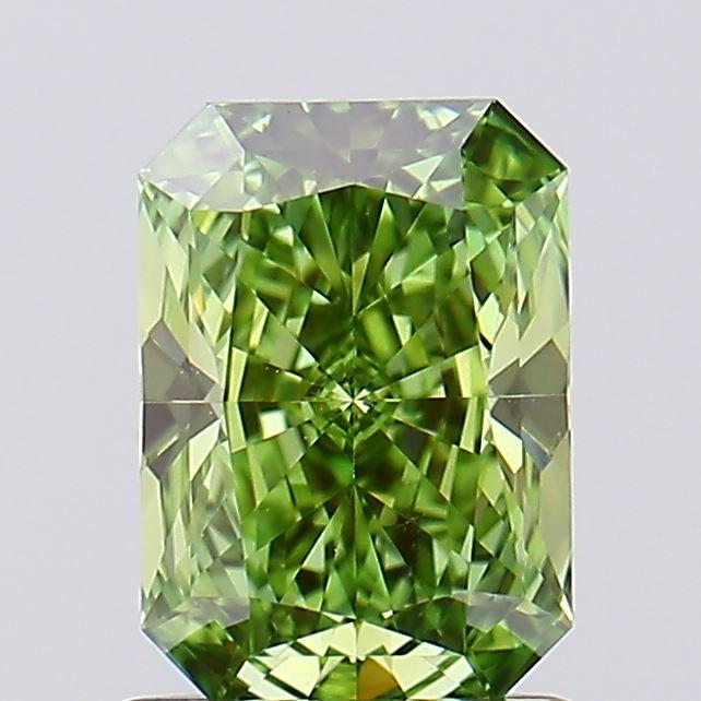 1.02 Ct. Fancy Vivid Green Radiant Lab Grown Diamond