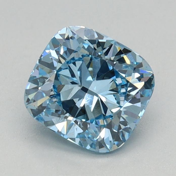0.76 Ct. Fancy Vivid Blue Cushion Lab Grown Diamond