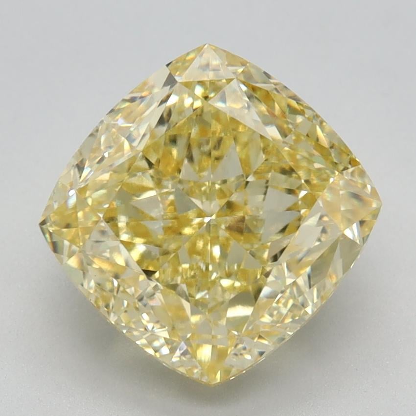 3.69 Ct. Fancy Intense Yellow Cushion Lab Grown Diamond