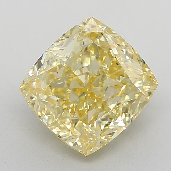 3.25 Ct. Fancy Intense Yellow Cushion Lab Grown Diamond