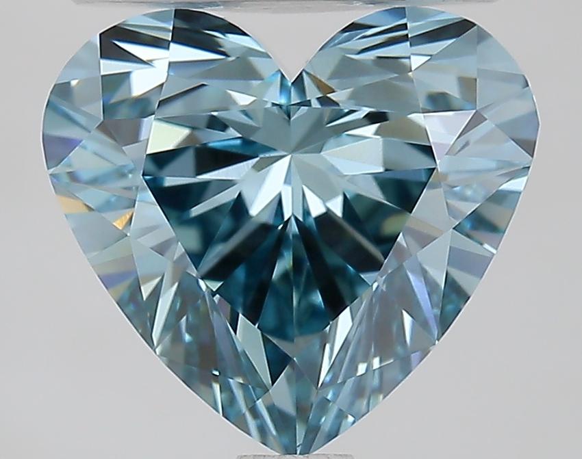 2.09 Ct. Fancy Intense Blue Heart Lab Grown Diamond