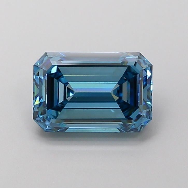 2.01 Ct. Fancy Vivid Blue Emerald Lab Grown Diamond