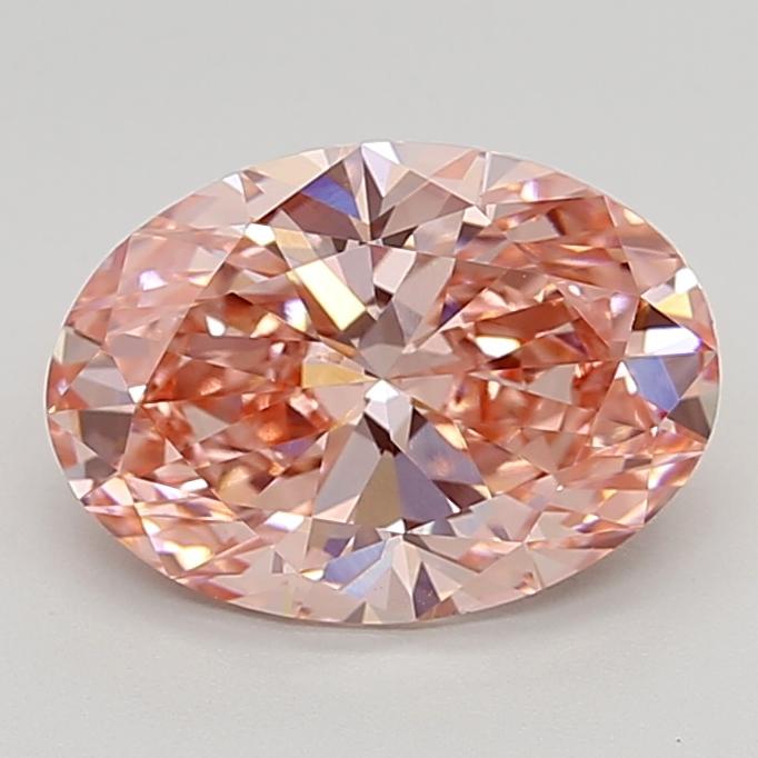 3.04 Ct. Fancy Vivid  Pink Oval Lab Grown Diamond