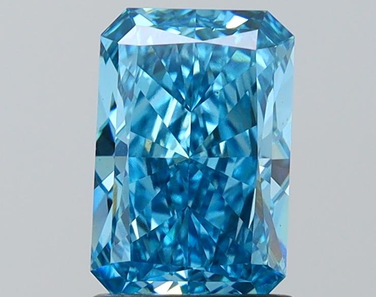 1.51 Ct. Fancy Vivid Blue Radiant Lab Grown Diamond