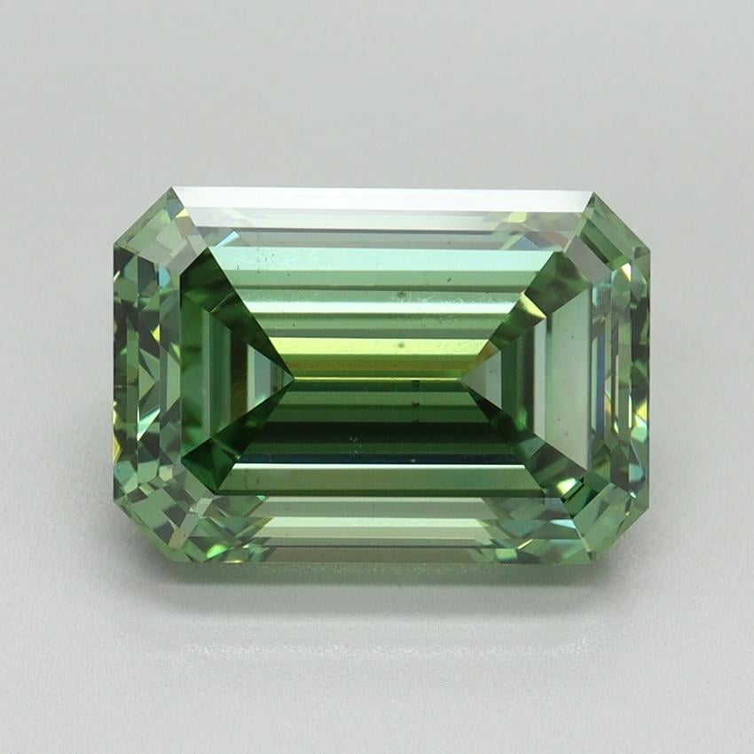 4.10 Ct. Fancy Vivid Green Emerald Lab Grown Diamond