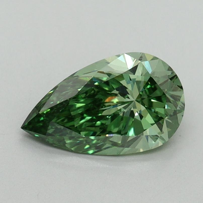1.00 Ct. Fancy Vivid Green Pear Lab Grown Diamond
