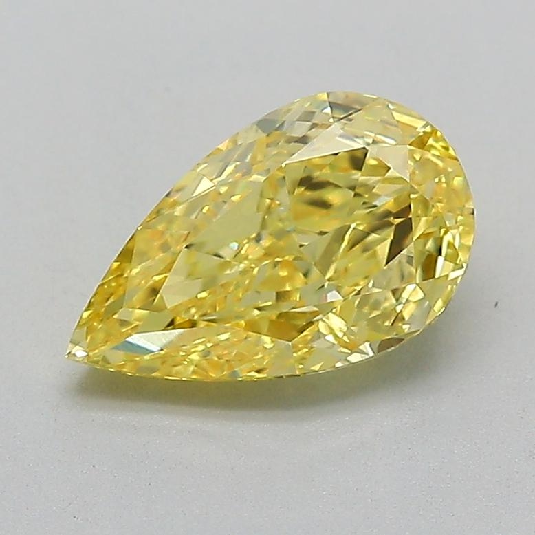 1.56 Ct. Fancy Vivid  Yellow Pear Lab Grown Diamond