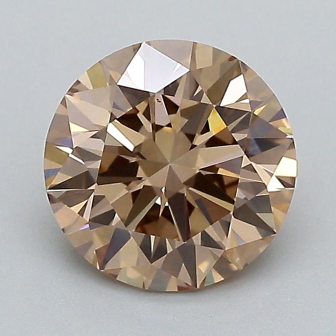 1.52 Ct. Light  Brown Round Lab Grown Diamond
