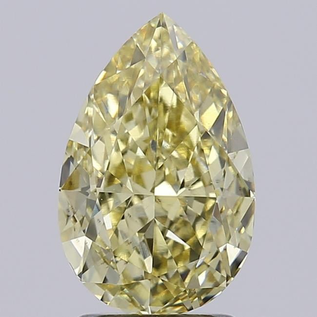 2.58 Ct. Fancy Yellow Pear Lab Grown Diamond
