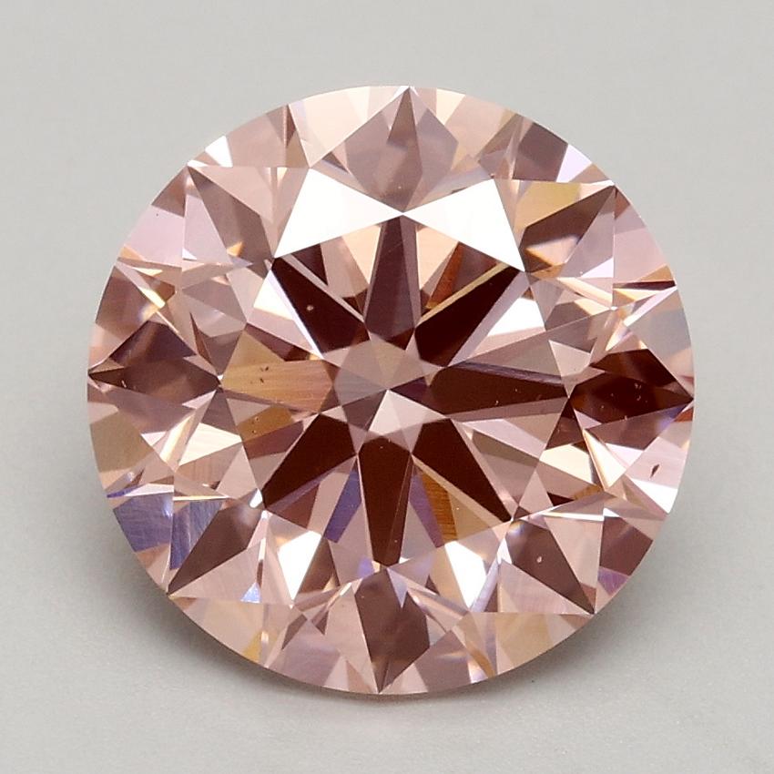 2.63 Ct. Fancy Intense Pink Round Lab Grown Diamond
