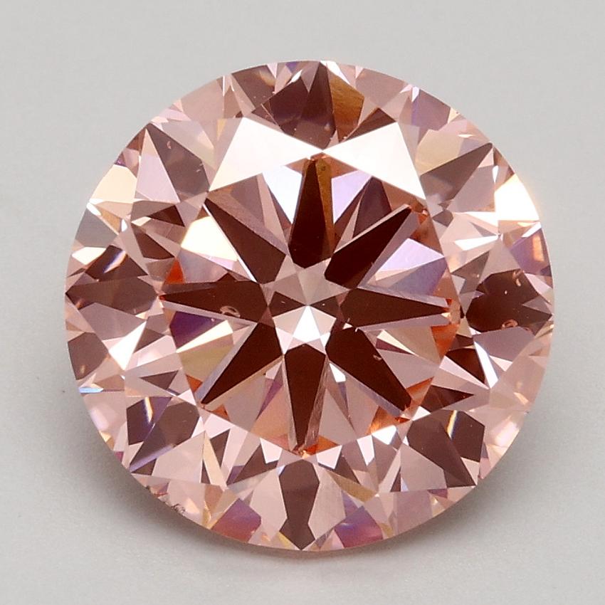 3.01 Ct. Fancy Intense Pink Round Lab Grown Diamond