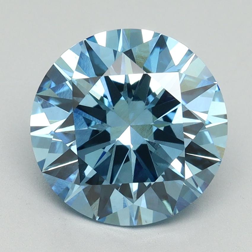 3.05 Ct. Fancy Vivid Blue Round Lab Grown Diamond