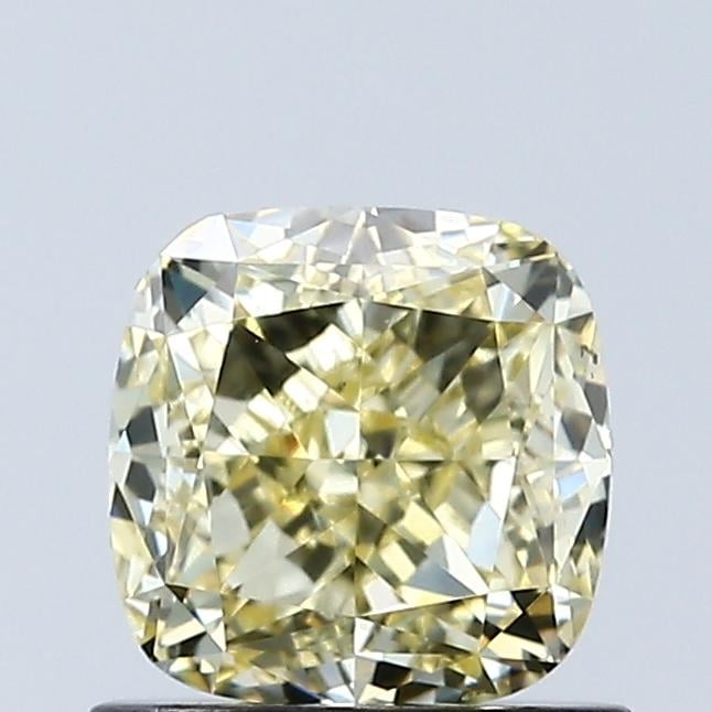 1.05 Ct. Fancy Light Yellow Cushion Lab Grown Diamond