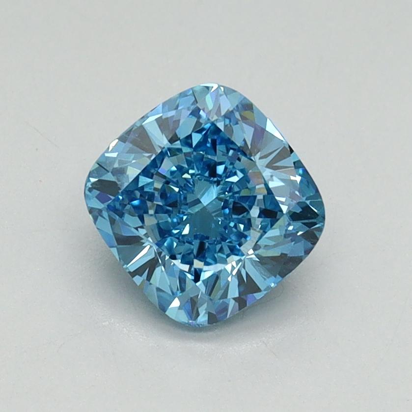 1.02 Ct. Fancy Vivid Blue Cushion Lab Grown Diamond