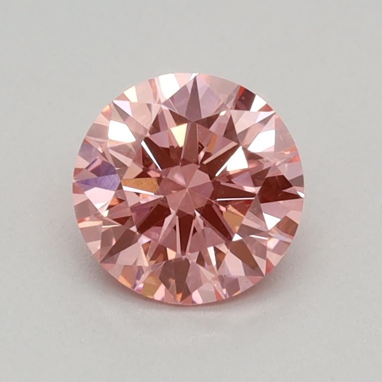 0.46 Ct. Fancy Vivid Pink Round Lab Grown Diamond