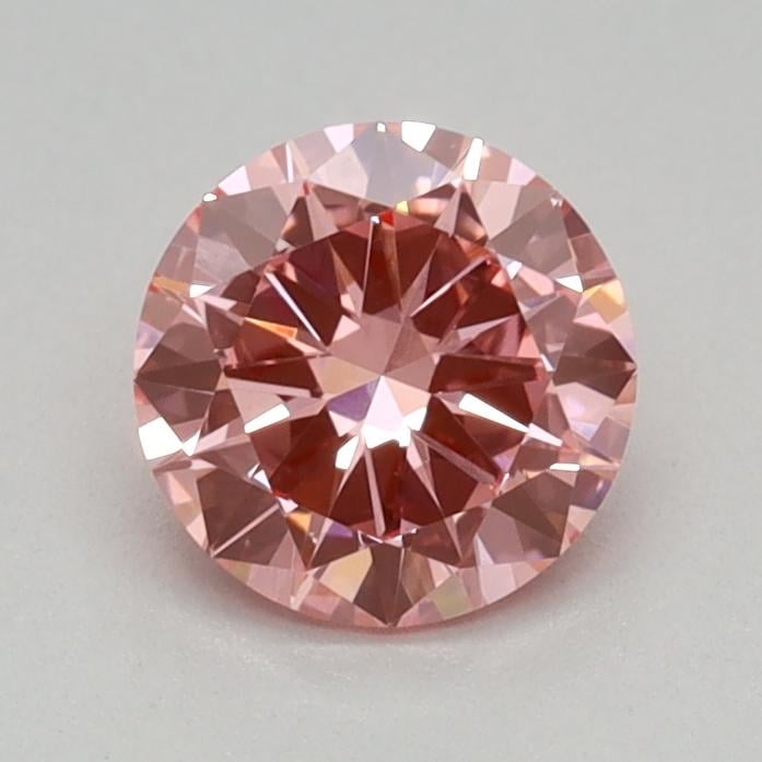 0.42 Ct. Fancy Vivid Pink Round Lab Grown Diamond