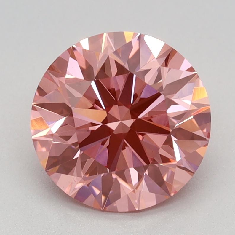 1.64 Ct. Fancy Vivid Pink Round Lab Grown Diamond