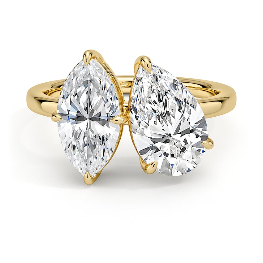 Custom Toi et Moi Lab Diamond Engagement Ring