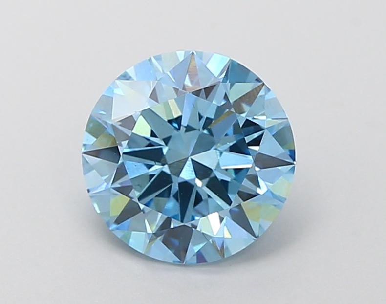 1.97 Ct. Fancy Vivid Blue Round Lab Grown Diamond