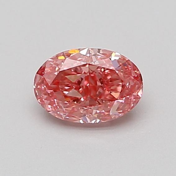 0.66 Ct. Fancy Vivid Pink Oval Lab Grown Diamond
