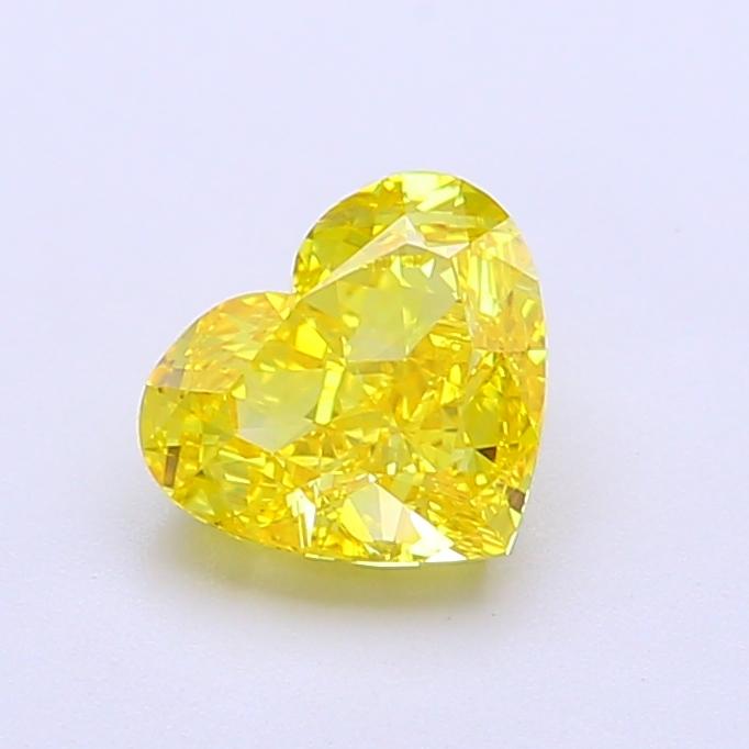 1.10 Ct. Fancy Vivid  Yellow Heart Lab Grown Diamond