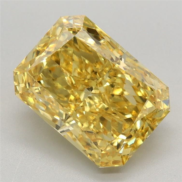 2.76 Ct. Fancy Vivid Yellow Radiant Lab Grown Diamond