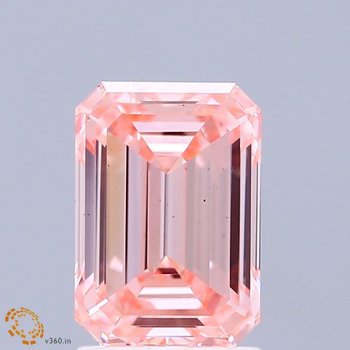 2.06 Ct. Fancy Vivid Pink Emerald Lab Grown Diamond