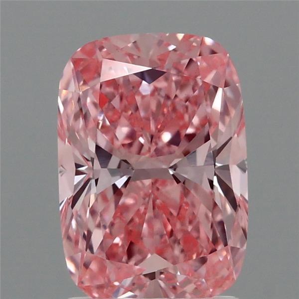 1.81 Ct. Fancy Vivid Pink Cushion Lab Grown Diamond