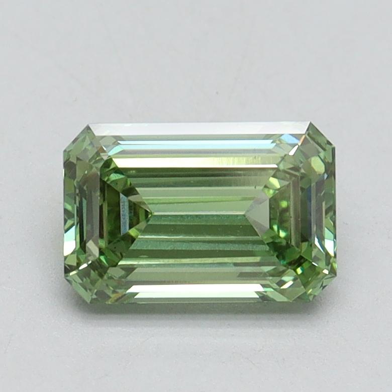 1.09 Ct. Fancy Vivid Pacific Green Emerald Lab Grown Diamond