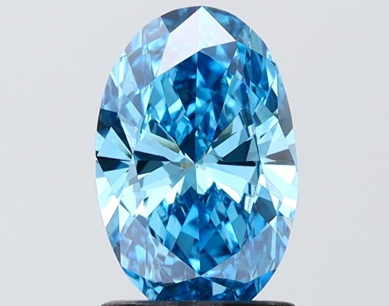 1.28 Ct. Fancy Vivid Blue Blue Oval Lab Grown Diamond