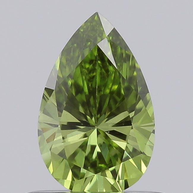 0.54 Ct. Fancy Vivid  Green Pear Lab Grown Diamond