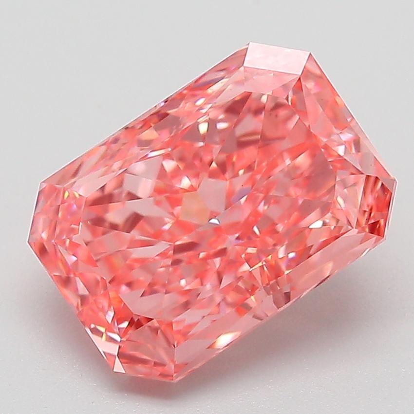 3.11 Ct. Fancy Pink Radiant Lab Grown Diamond