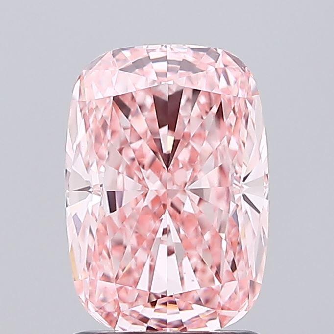 2.07 Ct. Fancy Vivid Pink Cushion Lab Grown Diamond