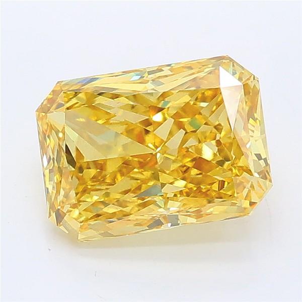 2.22 Ct. Fancy Vivid Yellow Radiant Lab Grown Diamond