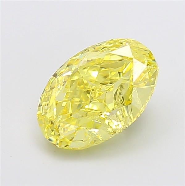 3.51 Ct. Fancy Intense Yellow Oval Lab Grown Diamond