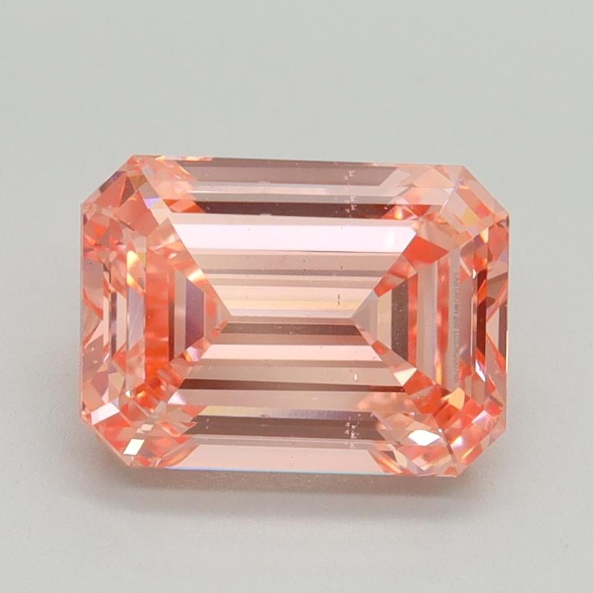 2.51 Ct. Fancy Vivid Pink Emerald Lab Grown Diamond