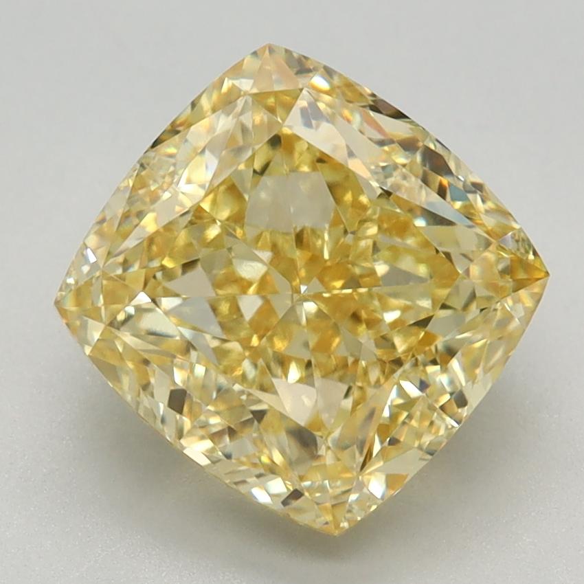 3.20 Ct. Fancy Intense Yellow Cushion Lab Grown Diamond